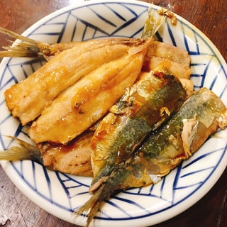 うなぎのたれで鰯の蒲焼き